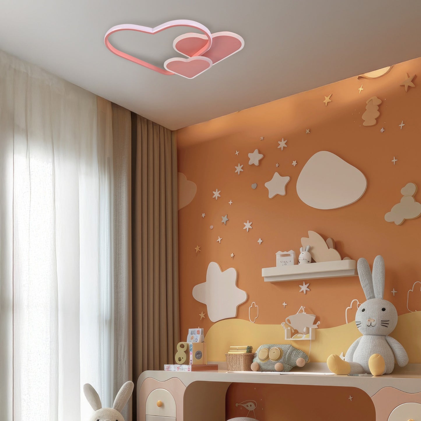 Lámpara de Techo infantil Corazones TK58