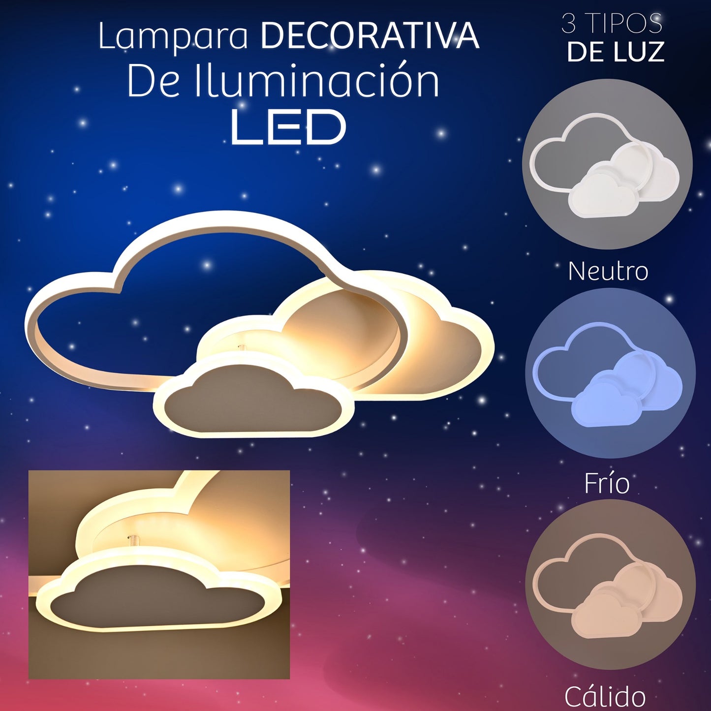 Lámpara Infantil Nubes TK60