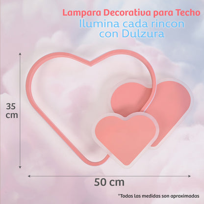 Lámpara de Techo infantil Corazones TK58
